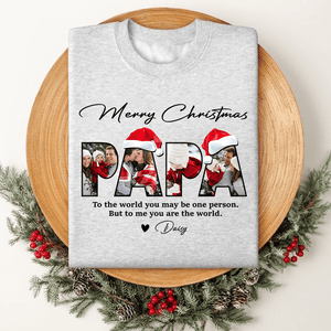 GeckoCustom Custom Photo Merry Christmas For Dad Family Shirt TA29 889902