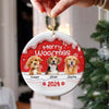 GeckoCustom Custom Photo Merry Woofmas Dog 3D Inflated Effect Printed Ornament N304 HA75 891540