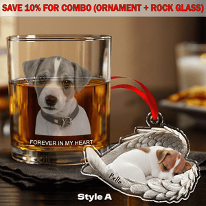 GeckoCustom Custom Photo Pet Within Angel Wings Memorial Dog Cat Acrylic Ornament N304 HA75 891174