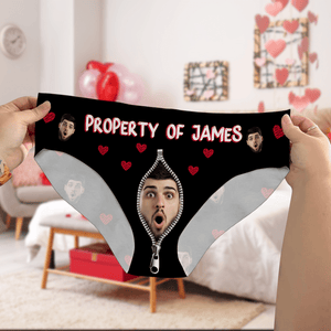 GeckoCustom Custom Photo Property Of Underwear Valentine's Day, Anniversary Gift for Wife HA75 891820