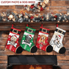 GeckoCustom Custom Photo Santa Outfit Dog Christmas Stocking TA29 Pack 1