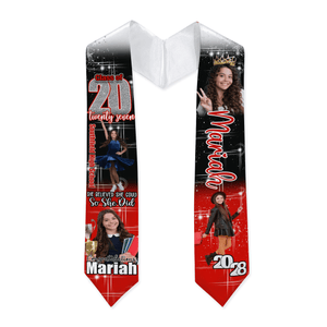 GeckoCustom Custom Photo She Believed She Could So She Did Graduation Gift Stoles N369 HO82 890170