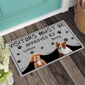GeckoCustom Custom Photo Visitors Must Be Approved By This Dog Doormat HO82 891232