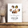 GeckoCustom Custom Photo We Love You Dog Cat Pet Photo Collage Memorial Poster Canvas Picture Frame DM01 891165