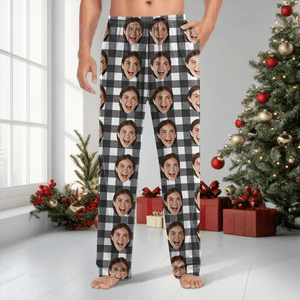 GeckoCustom Custom Photo With Christmas Pattern Pants TA29 HA75 888993