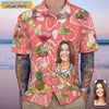 GeckoCustom Custom Photo With Cocktail Pattern For Husband Or Boyfriend Hawaii Shirt N304 889357