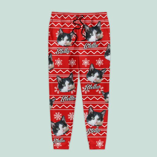 GeckoCustom Custom Photo With Colorful Background For Cat Lovers Sweatpants N304 889510