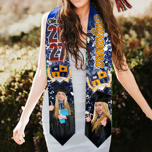 GeckoCustom Custom Photo With Grunge Graduation Stoles N369 890697 6x72 inch