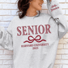 GeckoCustom Custom Senior With Coquette Bow Embroidered Sleeve Sweatshirt LM32 893099
