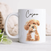 GeckoCustom Custom Watercolor Dog Cat Pet Photo White Mug HA75 891802