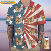 GeckoCustom Customized Hawaii Shirt Upload Dog Cat Photo With Us Flag N369 889230 120728