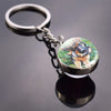 GeckoCustom Cute Dog Double Side Glass Ball Keychain As show 28