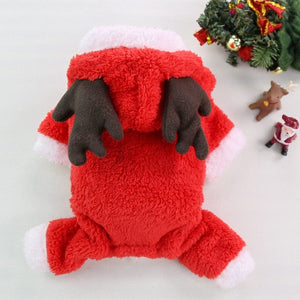 GeckoCustom Dog Christmas Clothes Winter Warm Pet Clothes Red 2 / XS
