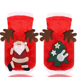 GeckoCustom Dog Christmas Clothes Winter Warm Pet Clothes for Small Medium Dogs Elk Santa Claus Dog Cats Coat Hoodies Christmas Dogs Costume