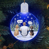 GeckoCustom Dog Dad Memorial Dog Circle Led Acrylic Ornament Personalized Gift HO82 893276 3 inches