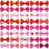 GeckoCustom Dog Hair Rubber Bands Solid Color Polka Dots Valentine Day Little Daisy Style Hairpins Pet Dog Hair Pet Grooming Accessories Valentine day / 10 Pcs