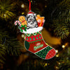 GeckoCustom Dog In Christmas Stock Christmas Acrylic Ornament TH10 891447