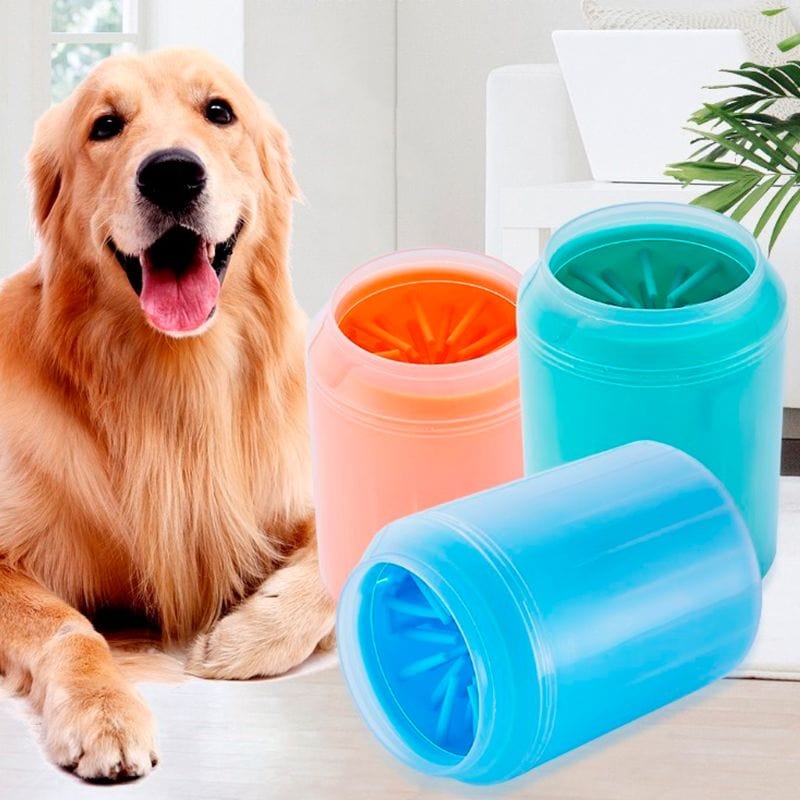 GeckoCustom Dog Paw Cleaner Cup Soft Silicone Combs Portable Outdoor Pet towel Foot Washer Paw Clean Brush Quickly Wash Foot Cleaning Bucket
