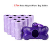 GeckoCustom Dog Waste Bags with Dispenser 6Pcs Set Purple