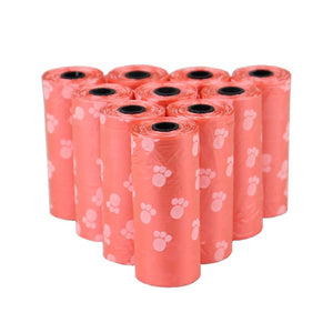 GeckoCustom Dog Waste Bags with Dispenser 5 Roll Red