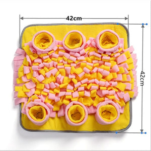 GeckoCustom Dogs Snuffle Mat Pet Leak Food Anti Choking Mat Cat Dog Training Blanket Nose Work Toy Pet Slowing Feeding Intelligence Mat huang yancong