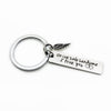 GeckoCustom Drive Safe,I Need You Here With Me Metal Keychain Love You Keychain Men and Women Romantic Keychain Gift Birthday Father's Day KC124 leaf