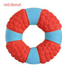 GeckoCustom Durable Ball Squeak Toys Cleaning Tooth Chew Voice Toy Pet Supplies Non-toxic Training Balls Soft Latex Pet Dog Toy red donut / S