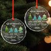 GeckoCustom Family of Three - Our 1st Christmas Personalized Glass Ornament HA75 891380