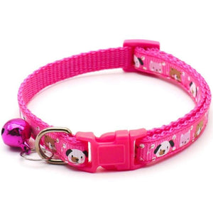 GeckoCustom Fashion Colorful Pattern Bear Collar For Dog Cat Pink