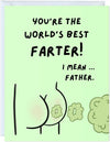 GeckoCustom Fathers Day Card for Dad Birthday, Anniversary Husband Him Grandpa Grandfather Stepdad Stepfather, Birthday Thank You Kawaii Greeting Card (Thanks for Feeding Me ...) Best Farter