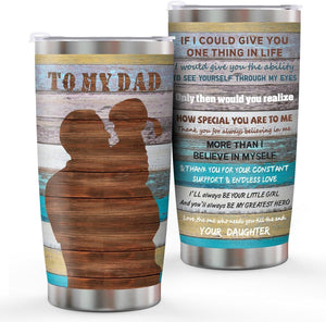 GeckoCustom Fathers Day Dad Gifts from Daughter Son Wife, 20Oz Tumbler Coffee Travel Cup with Straws Lids - Birthday Christmas Anniversary Presents Idea for New Dad Bonus Dad Stepdad Papa Father in Law Husband Life