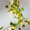 GeckoCustom Flower Green Leaf String Lights Artificial Vine Fairy Lights Battery Powered Christmas Tree Garland Light for Weeding Home Decor Two color Ivy Vines / 2M 20LEDS