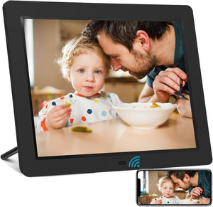 GeckoCustom FRAMEO 10.1 Inch Smart Wifi Digital Photo Frame 1280X800 IPS LCD Touch Screen, Auto-Rotate Portrait and Landscape, Built in 32GB Memory, Share Moments Instantly via Frameo App from Anywhere 15 Inch Ssa - Fhd