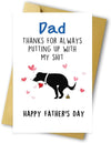GeckoCustom Funny Bonus Dad Card for Fathers Day,Rude Greeting Card for Dad,Step Father Gifts from Stepdaughter Stepson,Stepdad Birthday Card,Even Though I’M Not from Your Sack Card 151