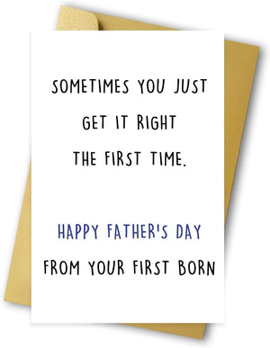 GeckoCustom Funny Bonus Dad Card for Fathers Day,Rude Greeting Card for Dad,Step Father Gifts from Stepdaughter Stepson,Stepdad Birthday Card,Even Though I’M Not from Your Sack Card 153