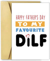 GeckoCustom Funny Stepdad Fathers Day Card from Step Son Daughter, Gifts for Bonus Dad, Happy Fathers Day for Step Dad Dilf