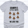 GeckoCustom Grandpa's Little Shits Personalized Custom Family Shirt C294 Unisex T-Shirt / Light Blue / S