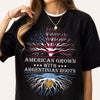 GeckoCustom Grows With Roots Latin America Flag Dark Shirt TH10 892007