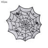 GeckoCustom Halloween Bat Table Runner Black Spider Web Lace Tablecloth Fireplace Curtain for Halloween Party Decoration Horror House Props as picture 1