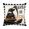 GeckoCustom Halloween Decoration Cushion Cover 18x18 Inches Linen Pillow Cover Cat Pumpkin Candy Print Pillowcases Couch Cushion Case 6 / 45x45cm
