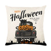 GeckoCustom Halloween Decorations Cushion Cover 45cm Linen Pillow Cover Funny Pumpkin Candy Cobweb Printed Pillow Case Home Decor Pillowcase 20 / 45x45cm
