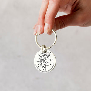 GeckoCustom Happy Father's Day First Bump Keychain Personalized Gift HO82 890724 Stainless Steel