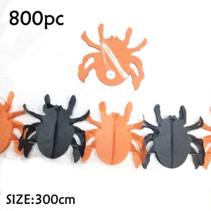 GeckoCustom Happy Halloween Ghost Festival Party Decorations Paper Banner 1