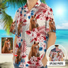 GeckoCustom Horse American Flag Hawaiian Shirt, Upload Photo T368 HN590