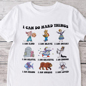 GeckoCustom I Can Do Hard Things Bright Teacher - Believe In Yourself Shirt CH07 891842 Premium Tee (Favorite) / Sport Grey / S