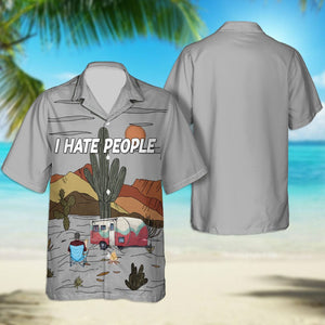 GeckoCustom I Hate People Camping Hawaii Shirt Personalized Gift N304 889526