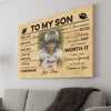 GeckoCustom I Hope You Believe In Yourself Personalized Football Photo Print Canvas C596