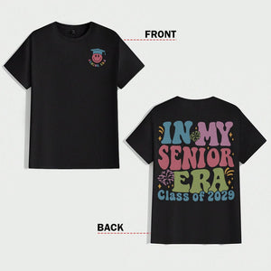 GeckoCustom In my Senior Era 2024 Dark Shirt Personalized Gift K228 890049 Basic Tee / Black / S