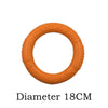 GeckoCustom Interactive Training Ring Puller Resistant Flying Discs Bite Ring Toy For Dog Orange-18CM