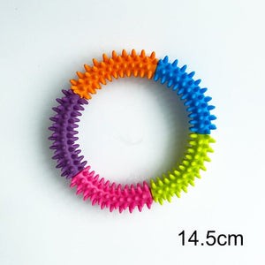 GeckoCustom Interactive Training Ring Puller Resistant Flying Discs Bite Ring Toy For Dog 14.5CM